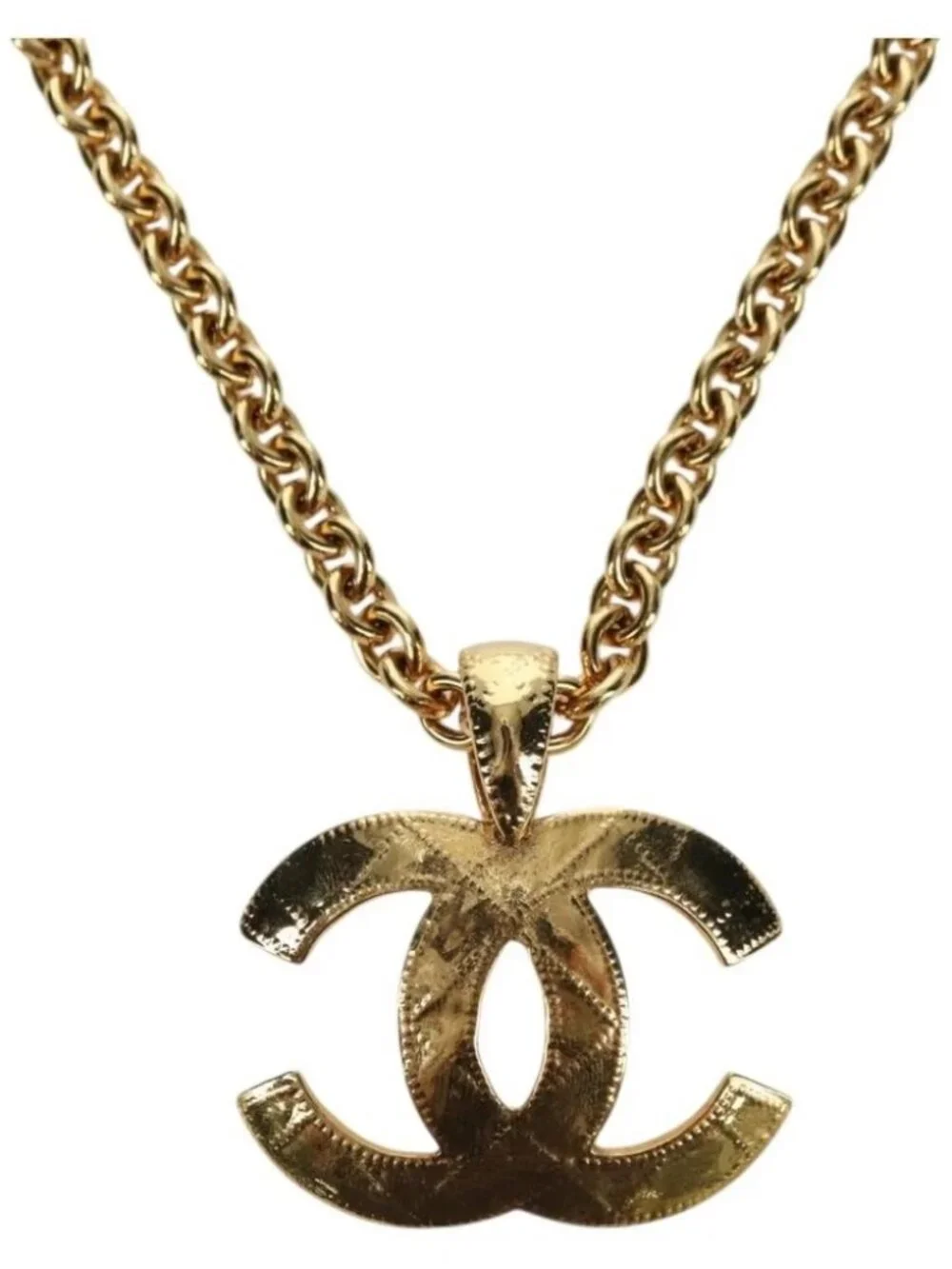 CHANEL CC Necklace metal Gold Tone CC Auth am11252SAM