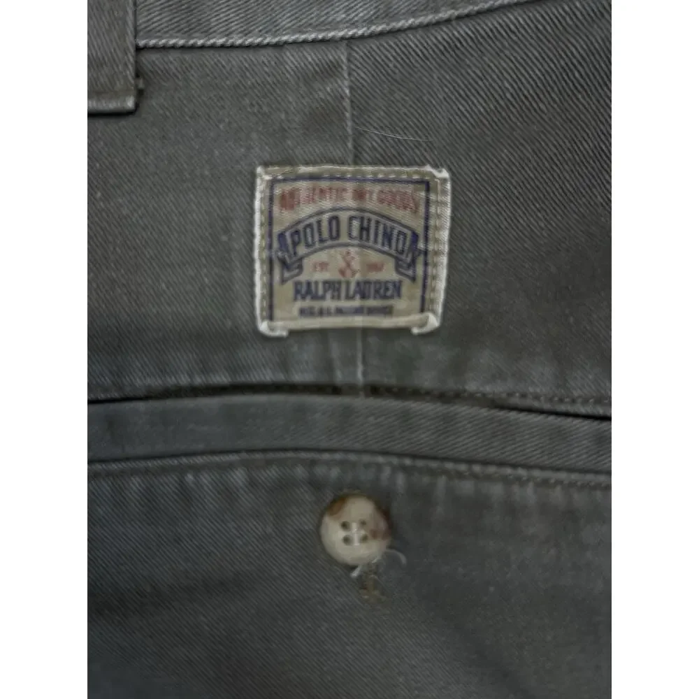 Vintage Polo Ralph Lauren Men’s Classic Cotton Chino Pants Gray Pleated Sz 40/30