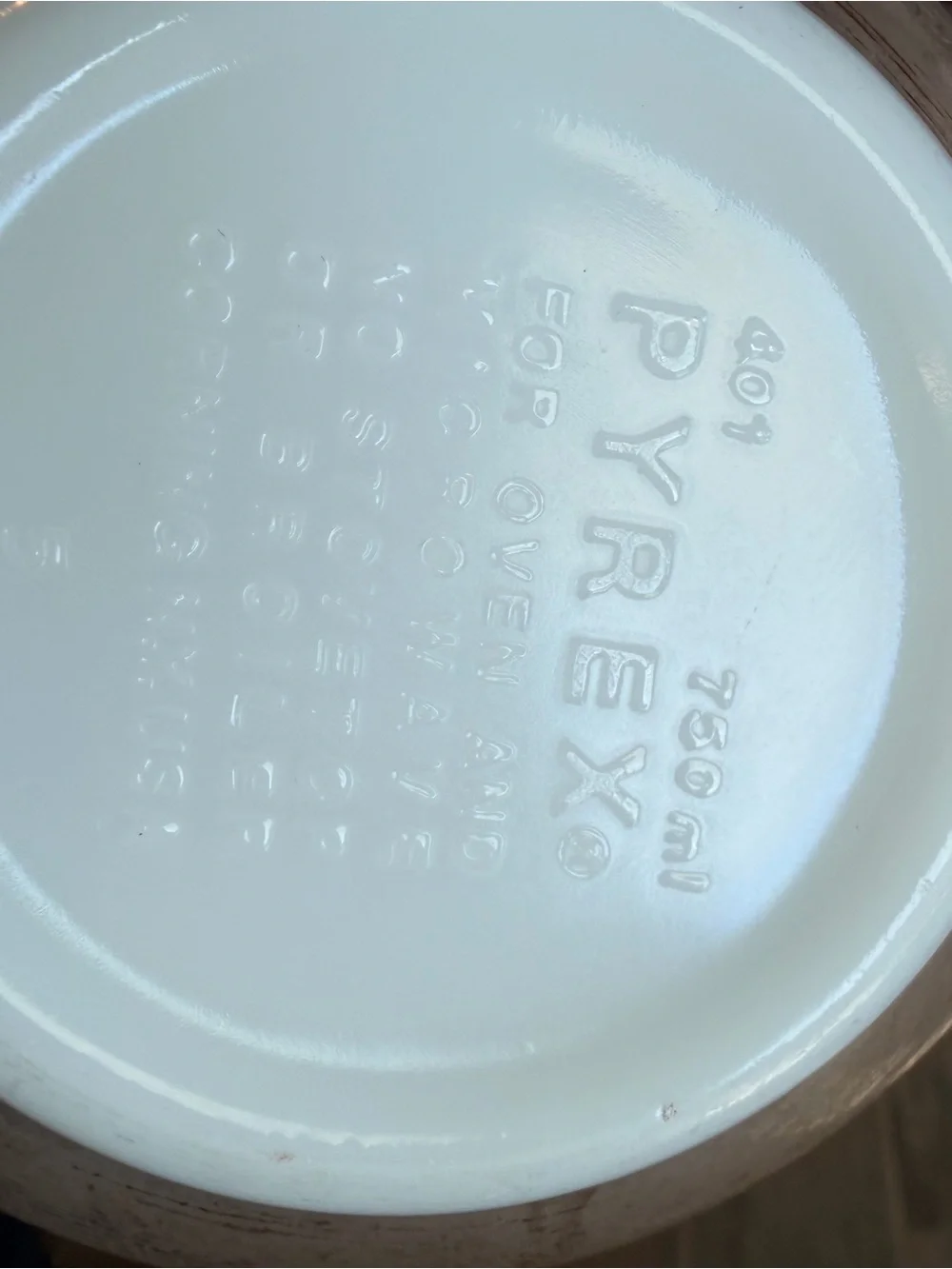 Pyrex durable ceramic