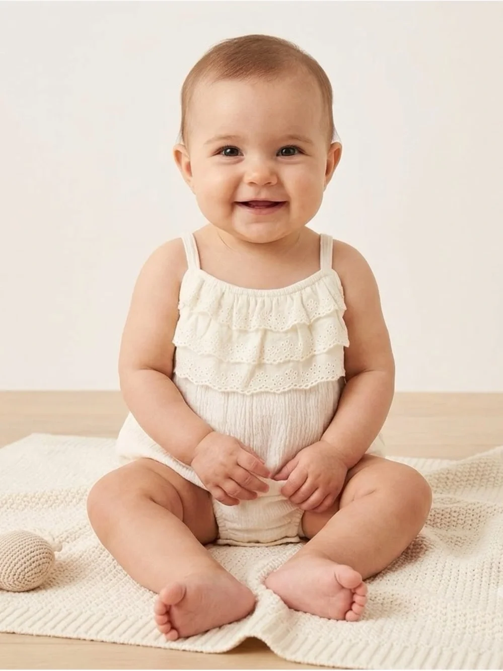 Carter's White Baby Girl Ruffle Tank Dress