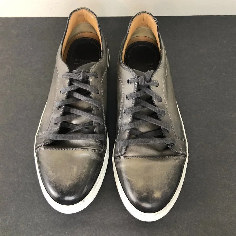 Scarpe Di Bianco Leather Sneakers Shoes