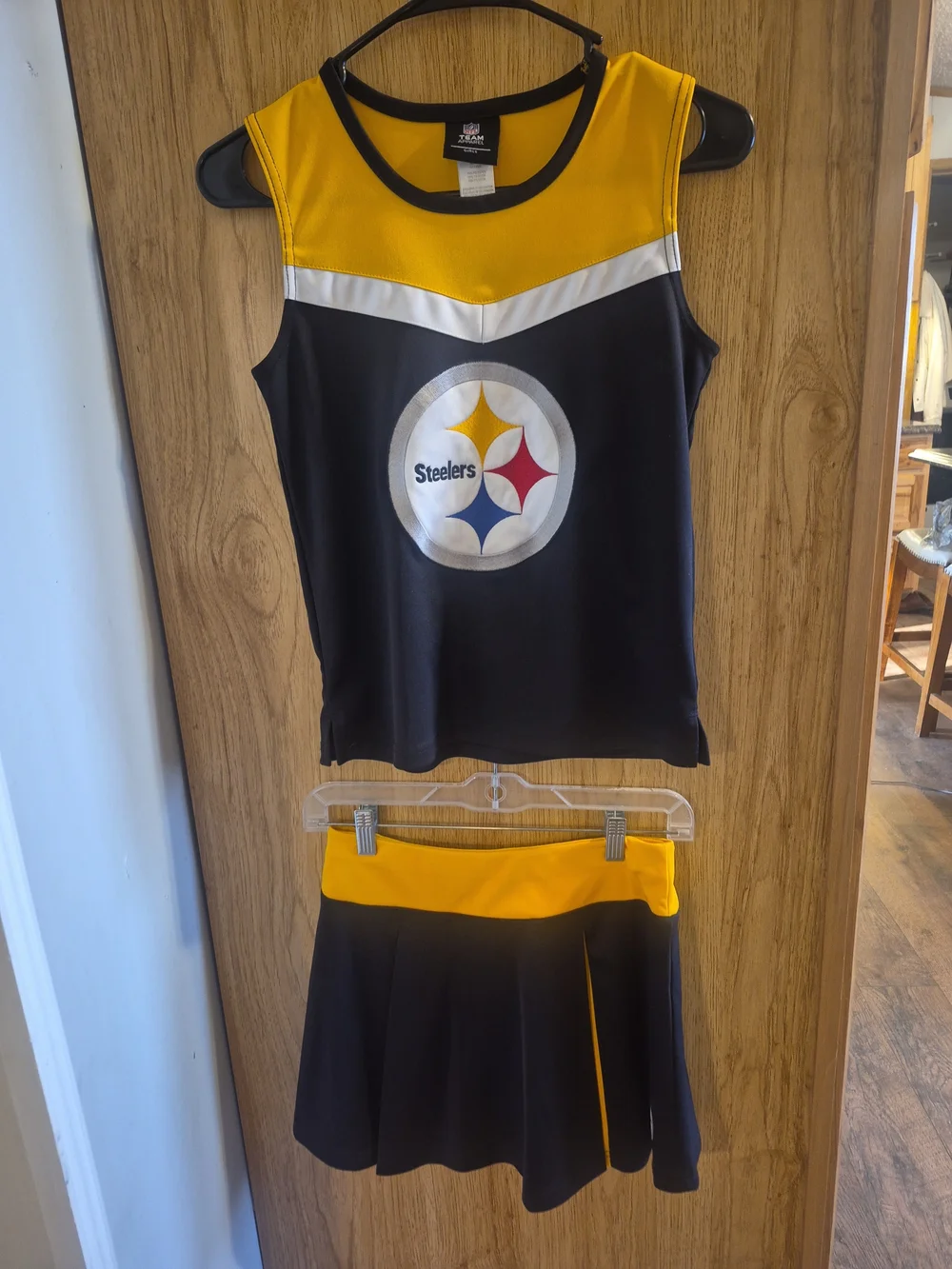 NFL Girls Cheer Top - Black, Gold & White