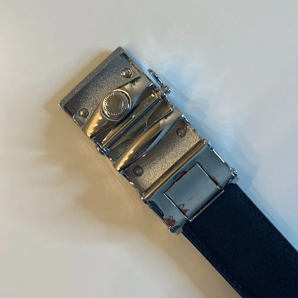 N/A black leather