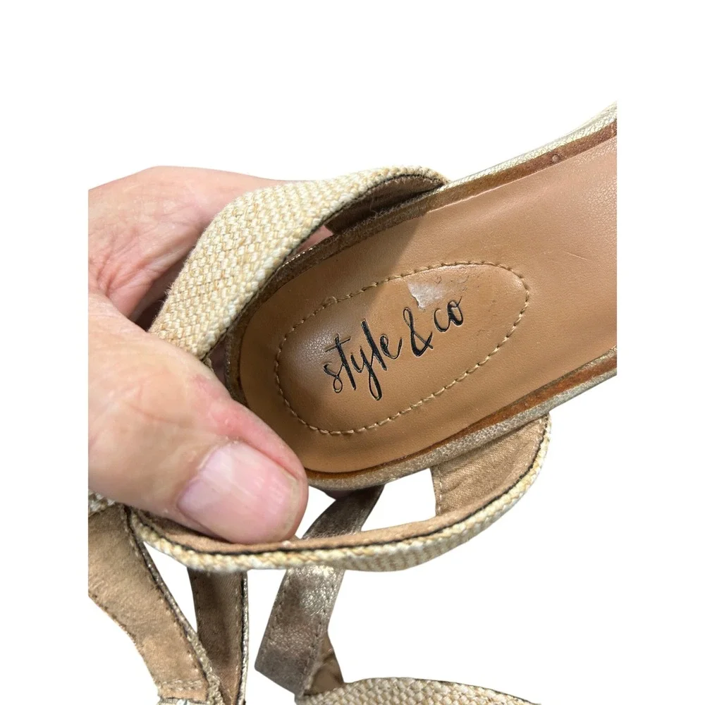 Style & Co. metallic gold