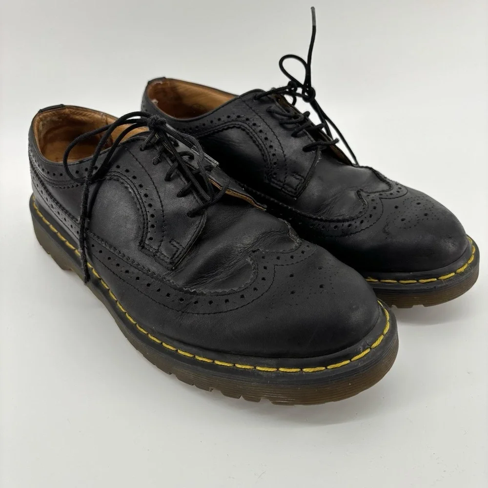 VTG Dr. Doc Martens Shoes‎ Mens US 13/UK 12 Black Docs 3989/59 Brogues Wingtips