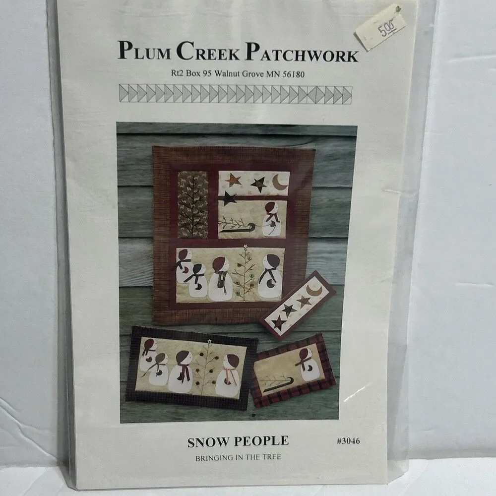 Snow People Plum Creek Patchwork # 3046 NEW Vintage Sewing Pattern Wall Quilt