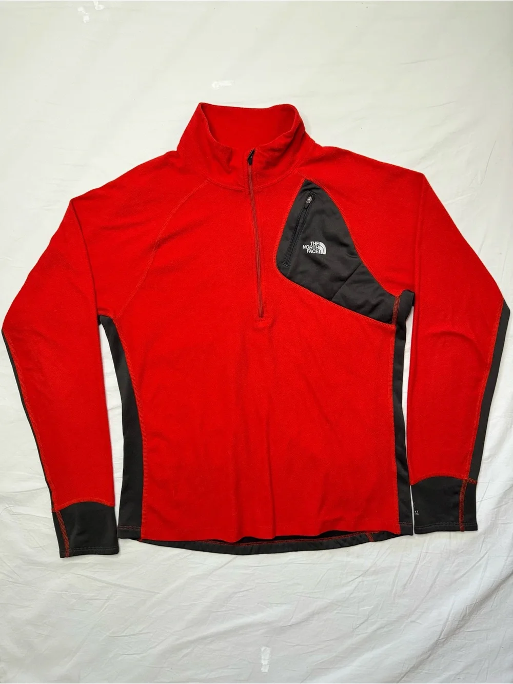 The North Face - Red Half-Zip Performance Fleece Flight Series Hoodless Sweater