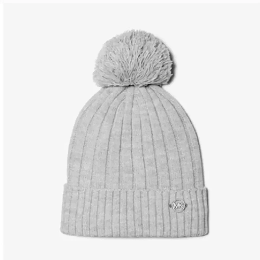 Michael Kors ribbed beanie gray