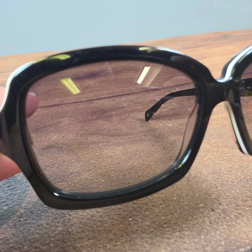 Chanel Sunglasses Womens 58mm Black Good 5143 c.1138/3C Square CC Logo Italy