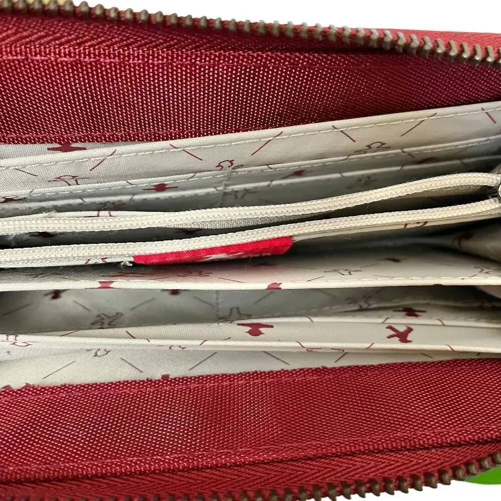 NWT Ampelmann Berlin Red Continental Zip-Around Finance Minister Wallet