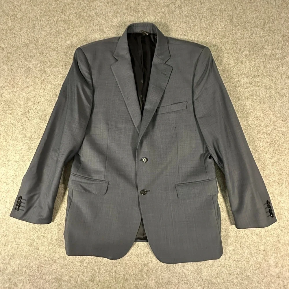 Ermenegildo Zegna Saks Fifth Avenue Blazer Mens 42 Grey Traveller Wool 2 Button