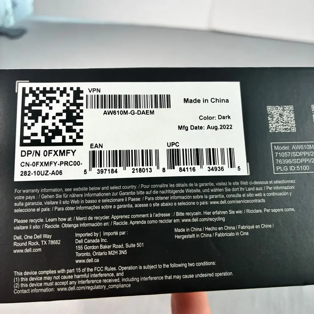 Alienware wired factory aw610m