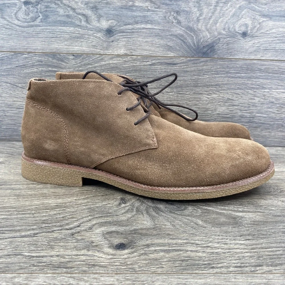Floyd Desert Boots Mens 9.5 Brown Suede Lace Up Chukka Mid Top Shoes