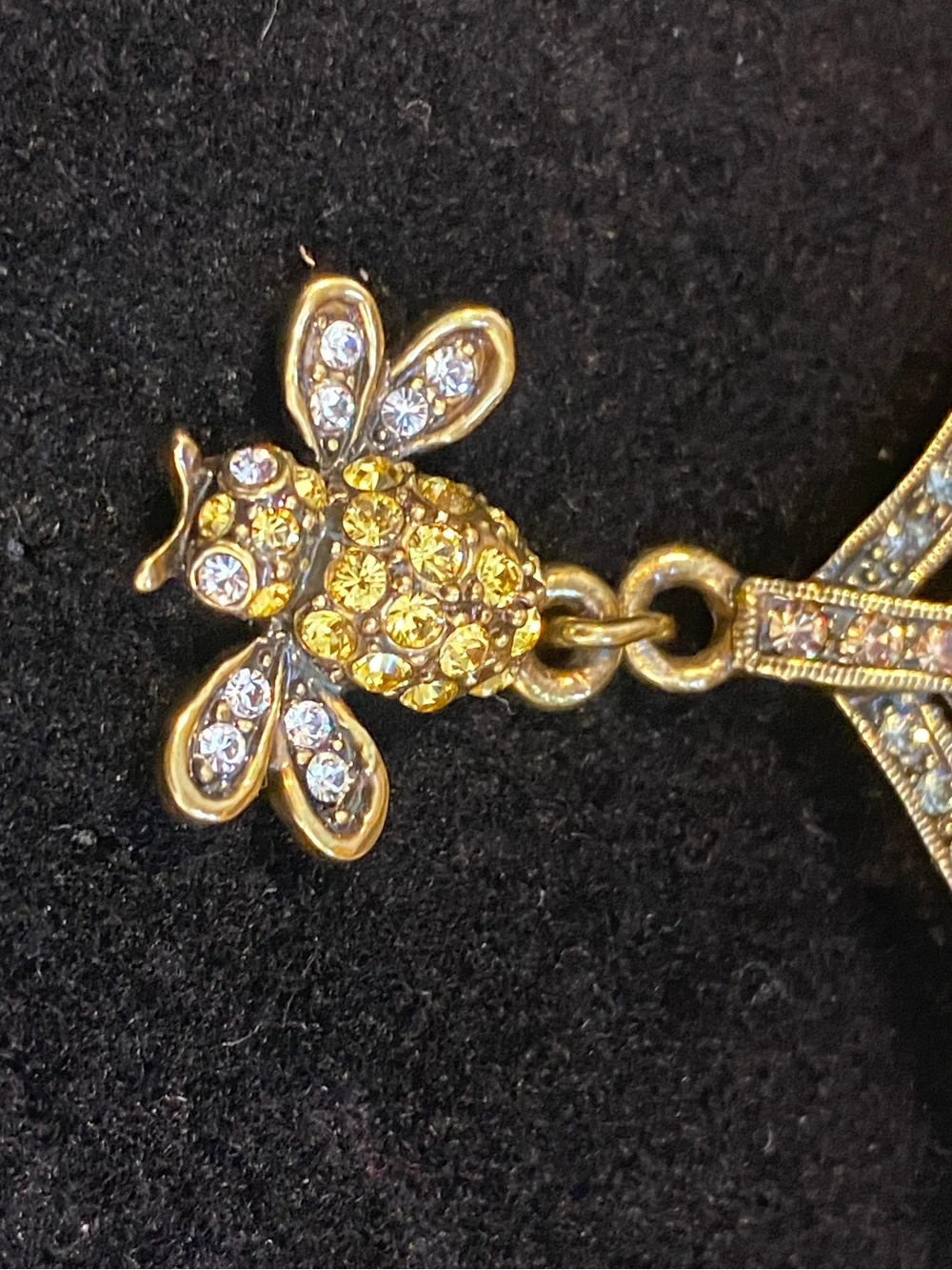 Heidi Daus dangle gold amber
