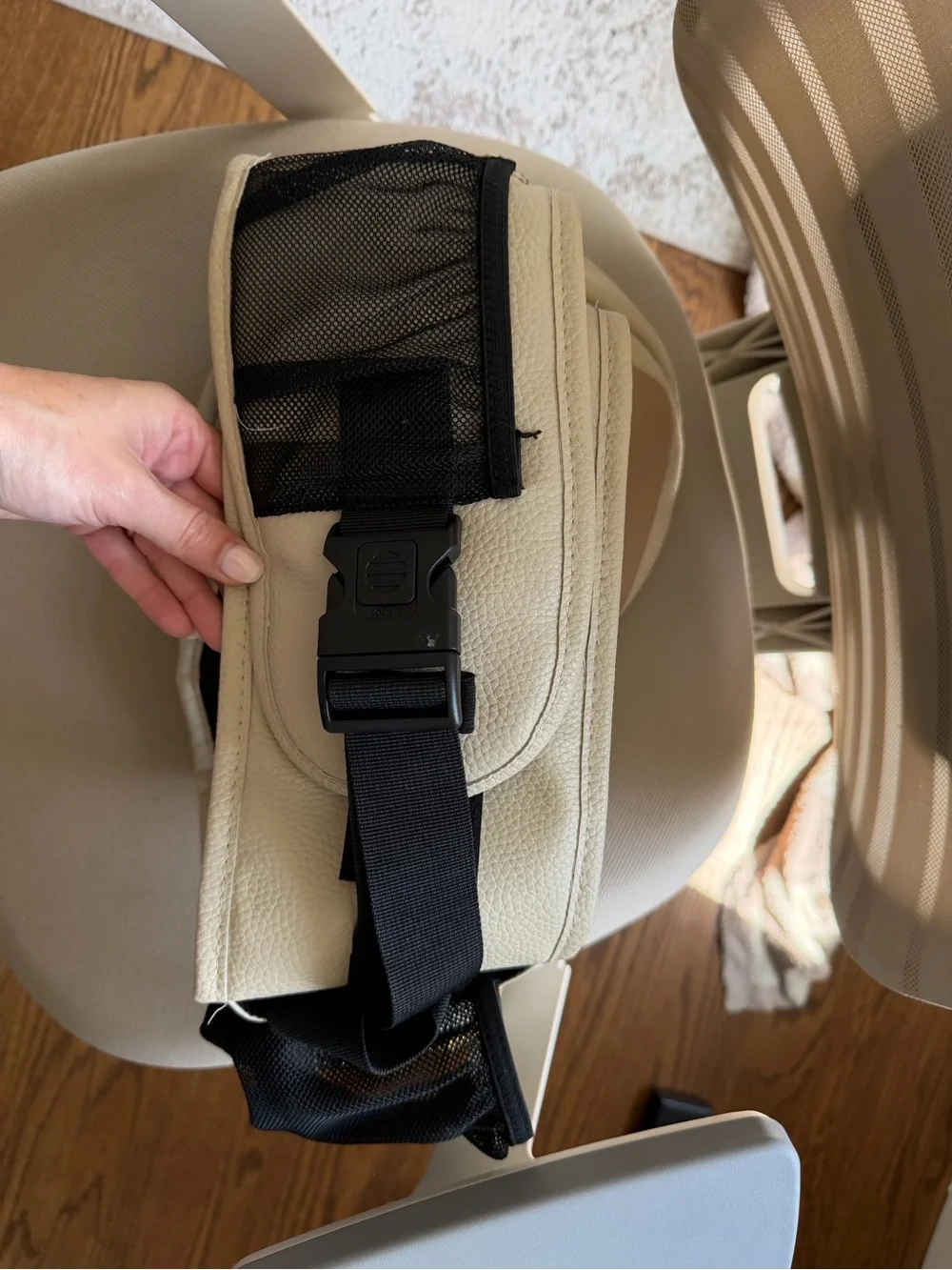 Tushbaby beige leather