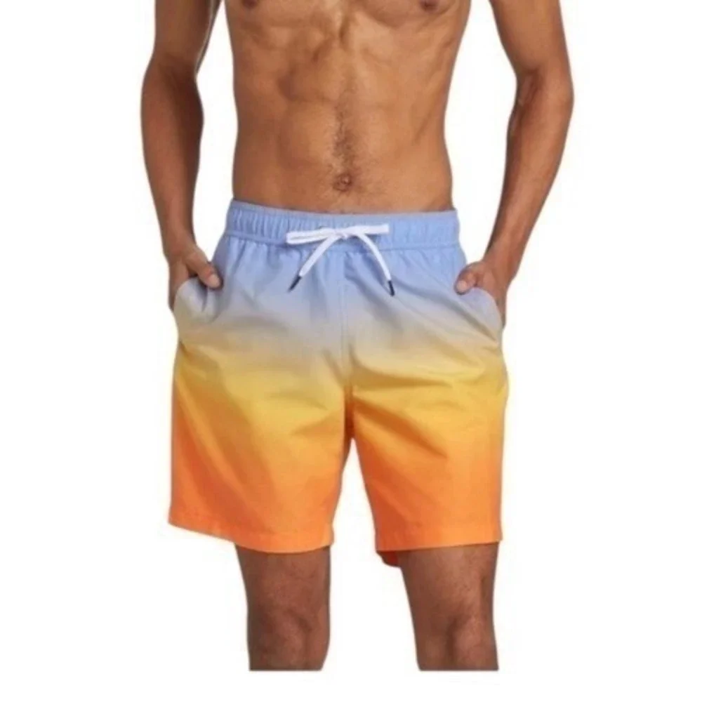 Saks Fifth‎ Avenue Ombré Swim Trunks S Beach Boating Vacation