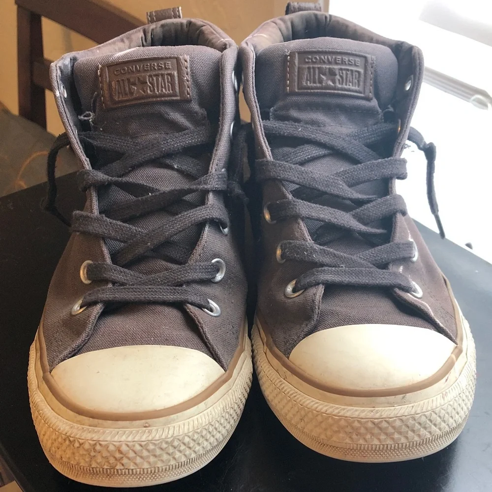 Converse dark gray All Star high tops size 9