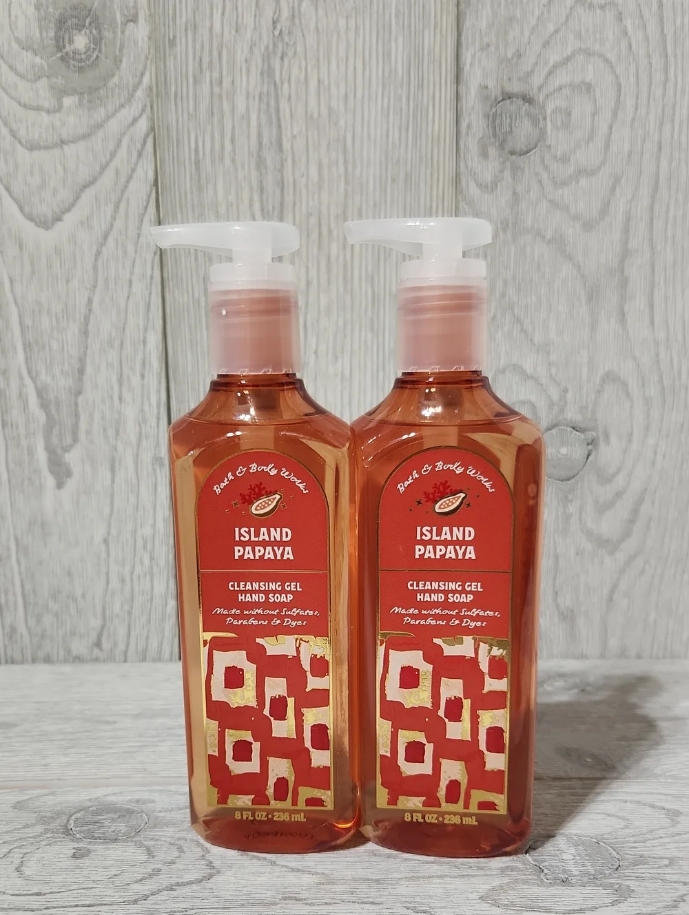 Bath & Body Works Island Papaya Gel Hand Soap X2
