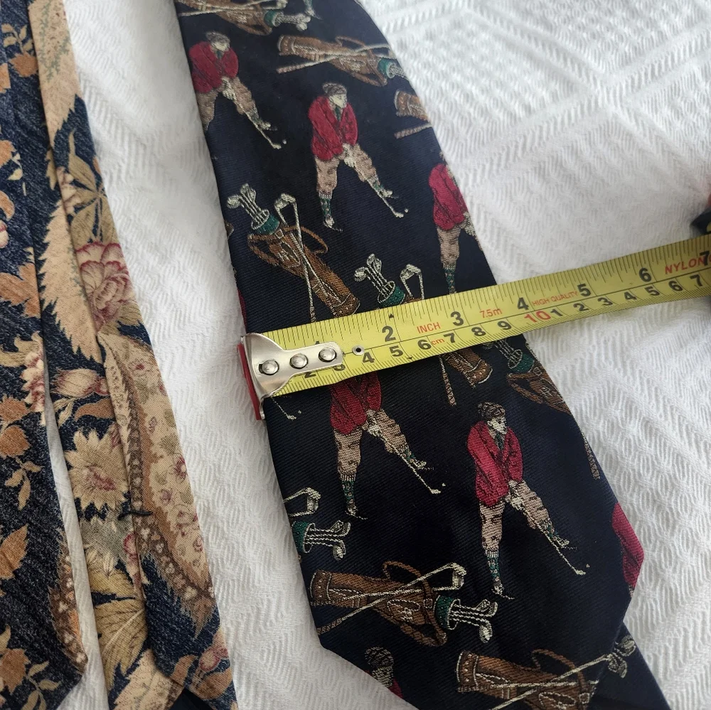 Polo by Ralph Lauren Black and Gold Patterned Ties Bundle