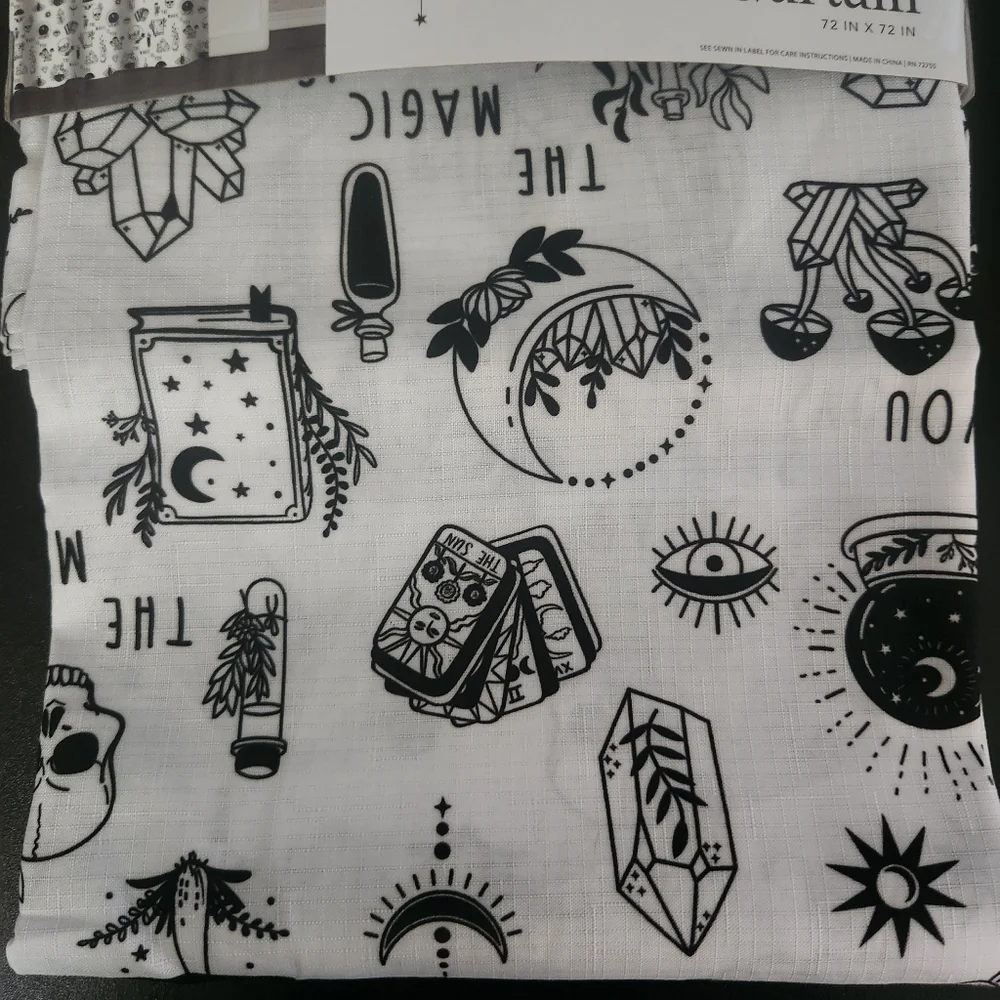 Witch Witchy Fabric Shower Curtain Halloween Decor 72x72