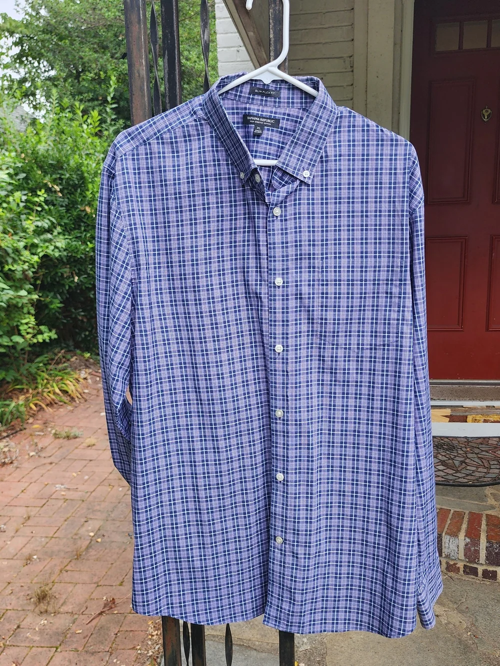 Banana Republic Slim Flex Fit Tech Stretch Cotton Shirt XL