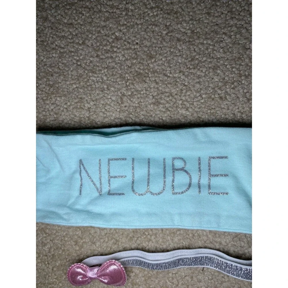 Tender Kisses Baby Girls Newbie Headband Silver Star Pink Bow Set Size 0-6M