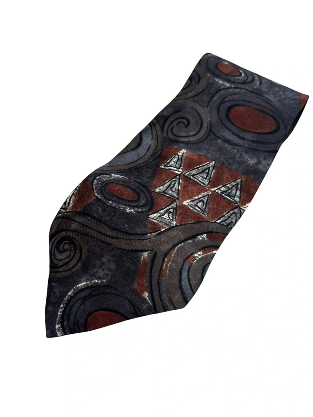 Mens‎ Vintage Oscar de la Renta Couture Abstract 100% Silk Neck Tie