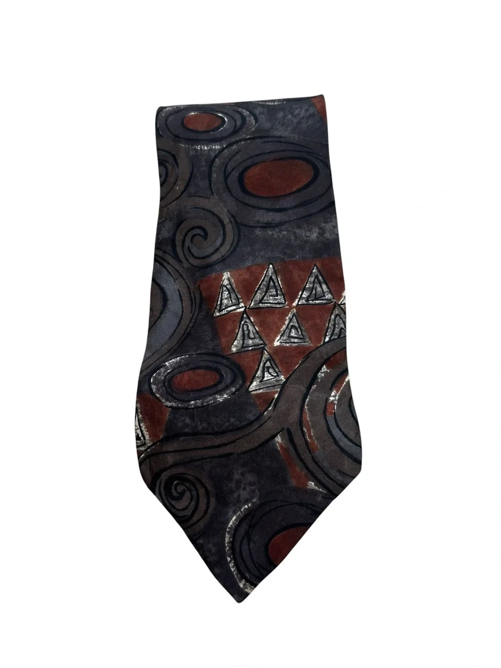 Mens‎ Vintage Oscar de la Renta Couture Abstract 100% Silk Neck Tie