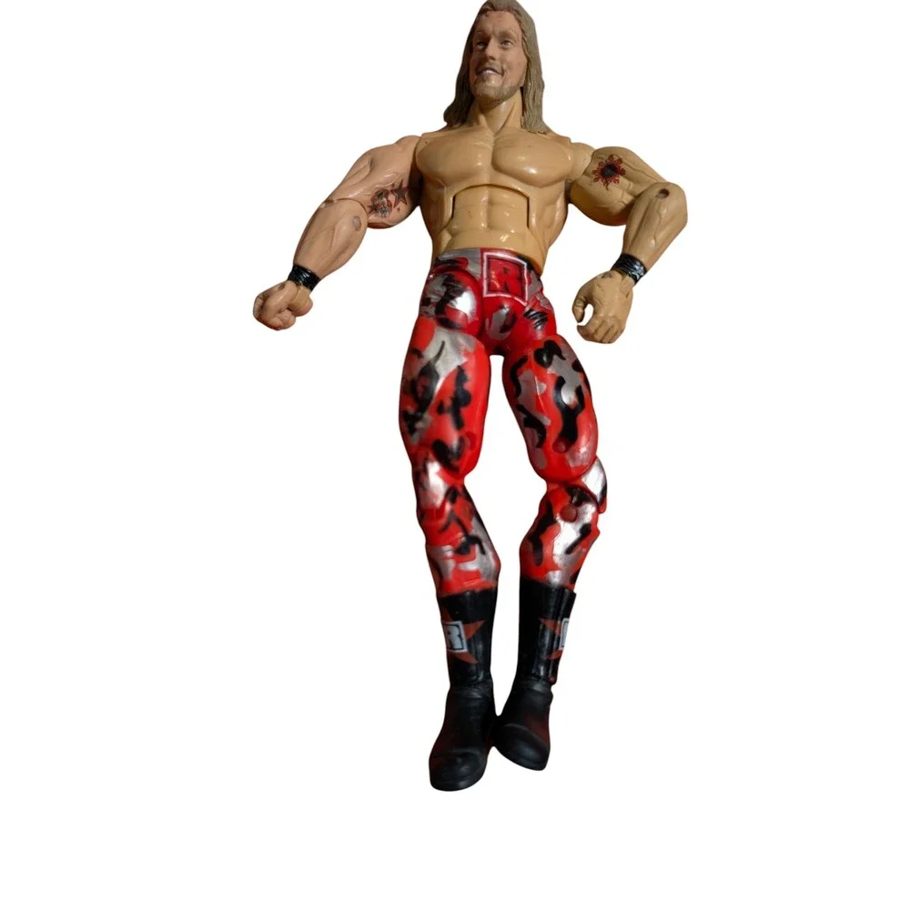 WWE Edge Rated R Superstar Action Figure Red Silver Camo Tights Wrestling Toy