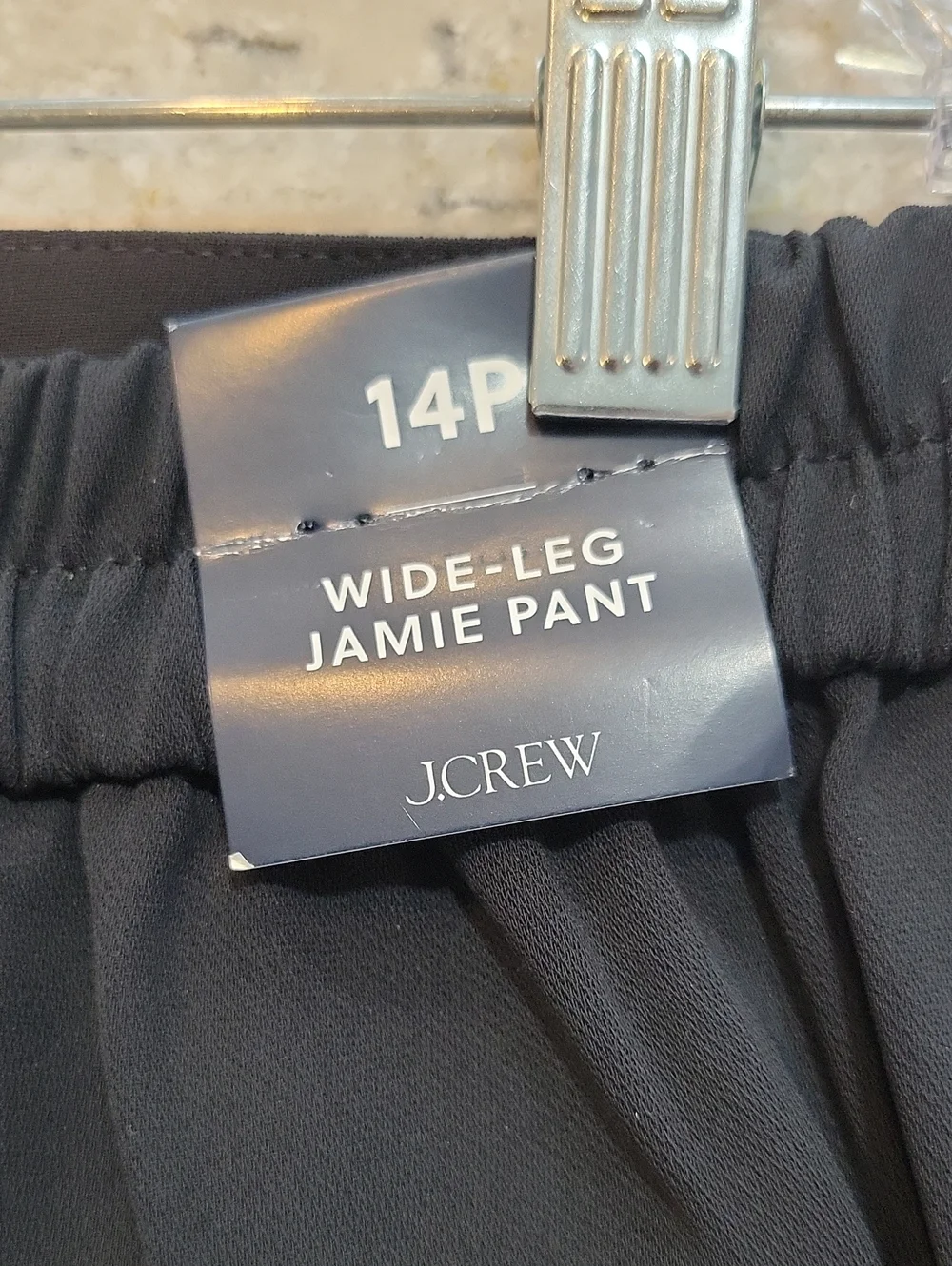 J. Crew Jamie Wide Leg Pull-On Pant In Black 14P NWT