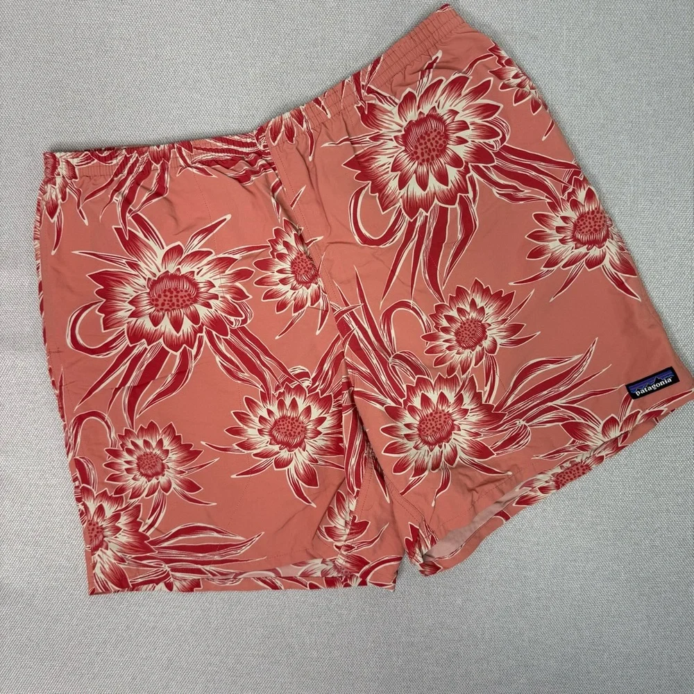 Patagonia 57021 Pink Floral‎ Baggies Mens Swim Trunks Size XL