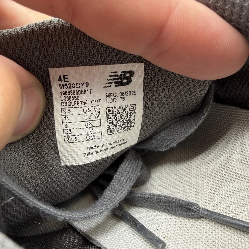 New Balance showing foam