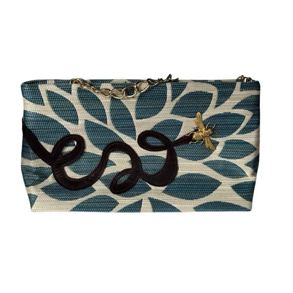Add Libb Brass Bee Clutch with Chain Made is USA