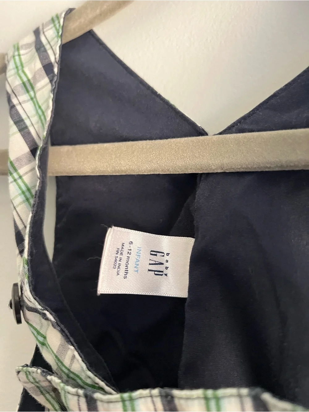 GAP plaid overalls