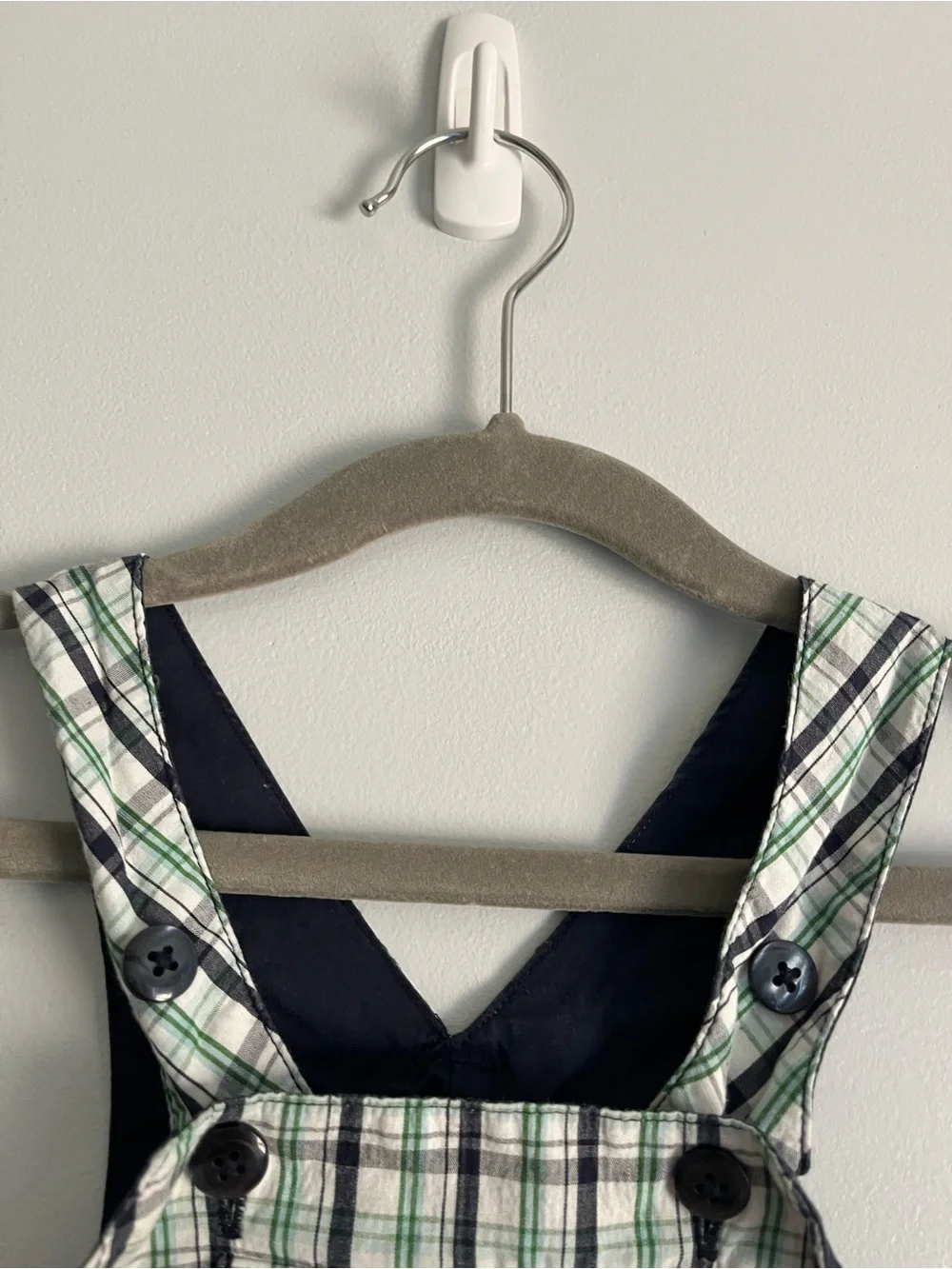 GAP plaid overalls
