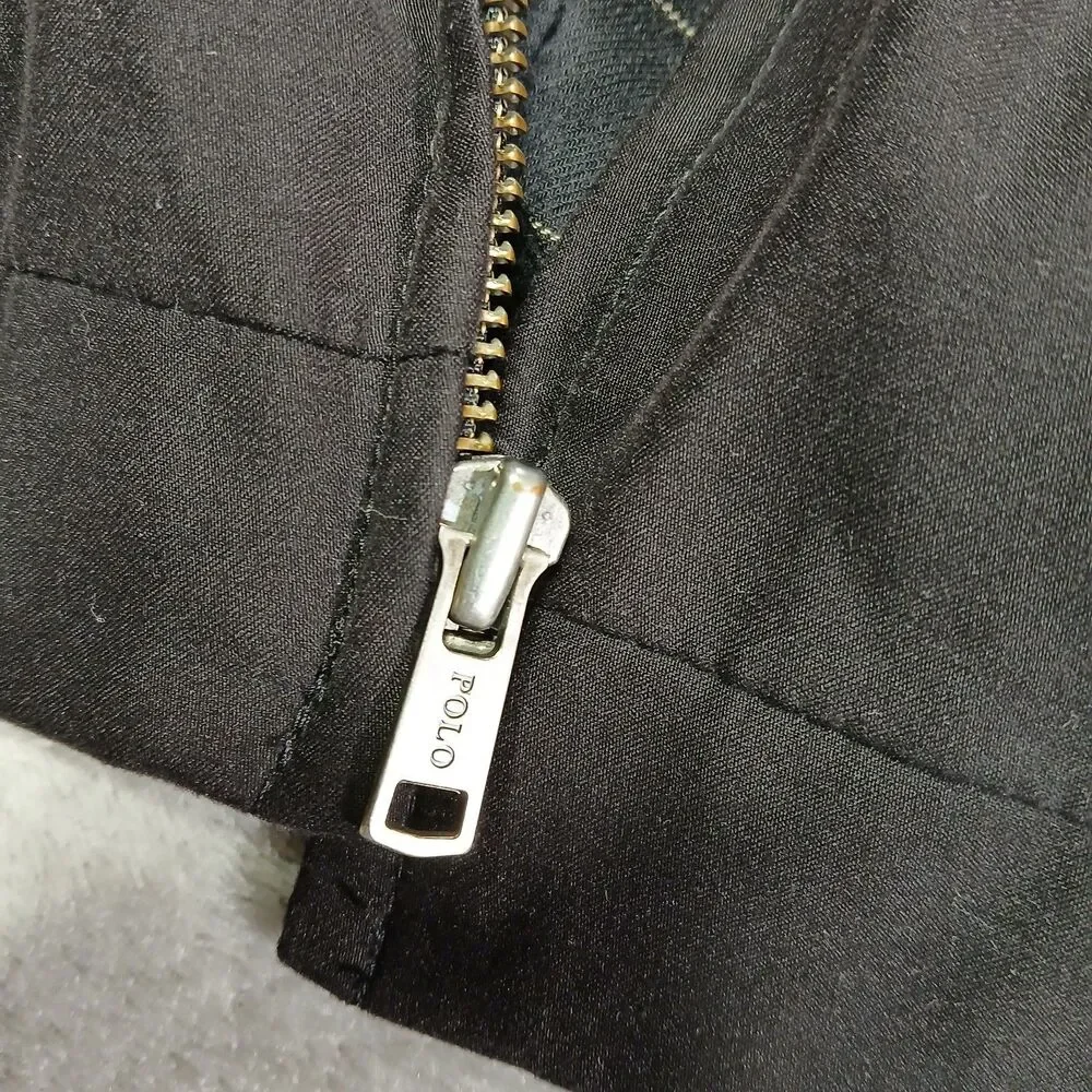 Polo Ralph Lauren Mens 2XL XXL Black Bi-Swing Harrington Windbreaker Old Money