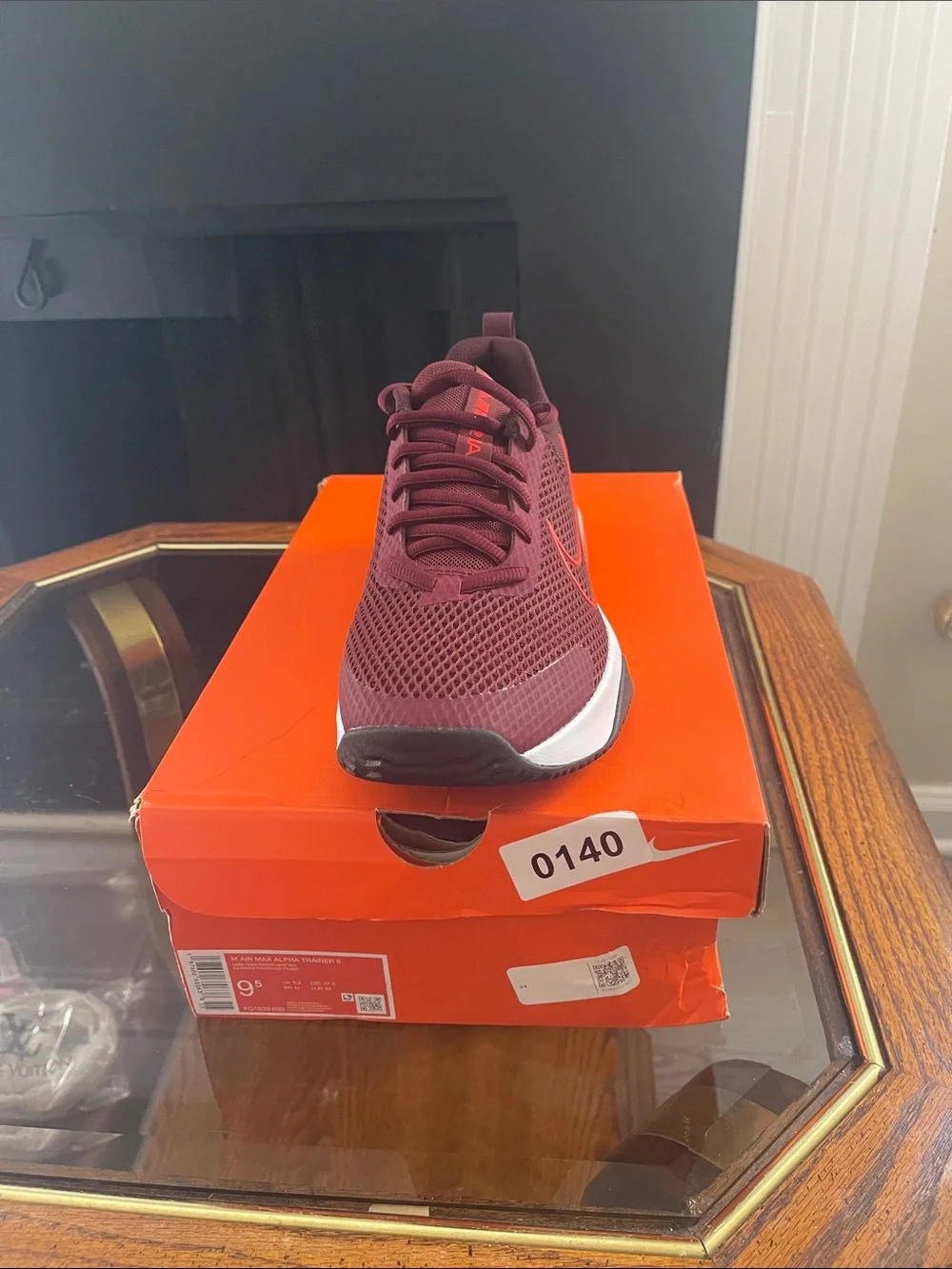 Nike Men's Maroon and Red Air Max Trainer