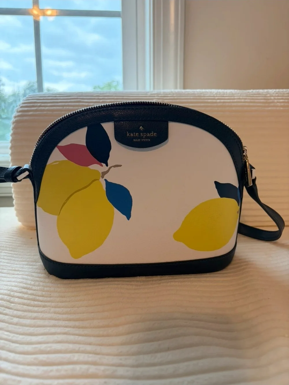 kate spade Lemon Print Crossbody Bag - Yellow/Black/White