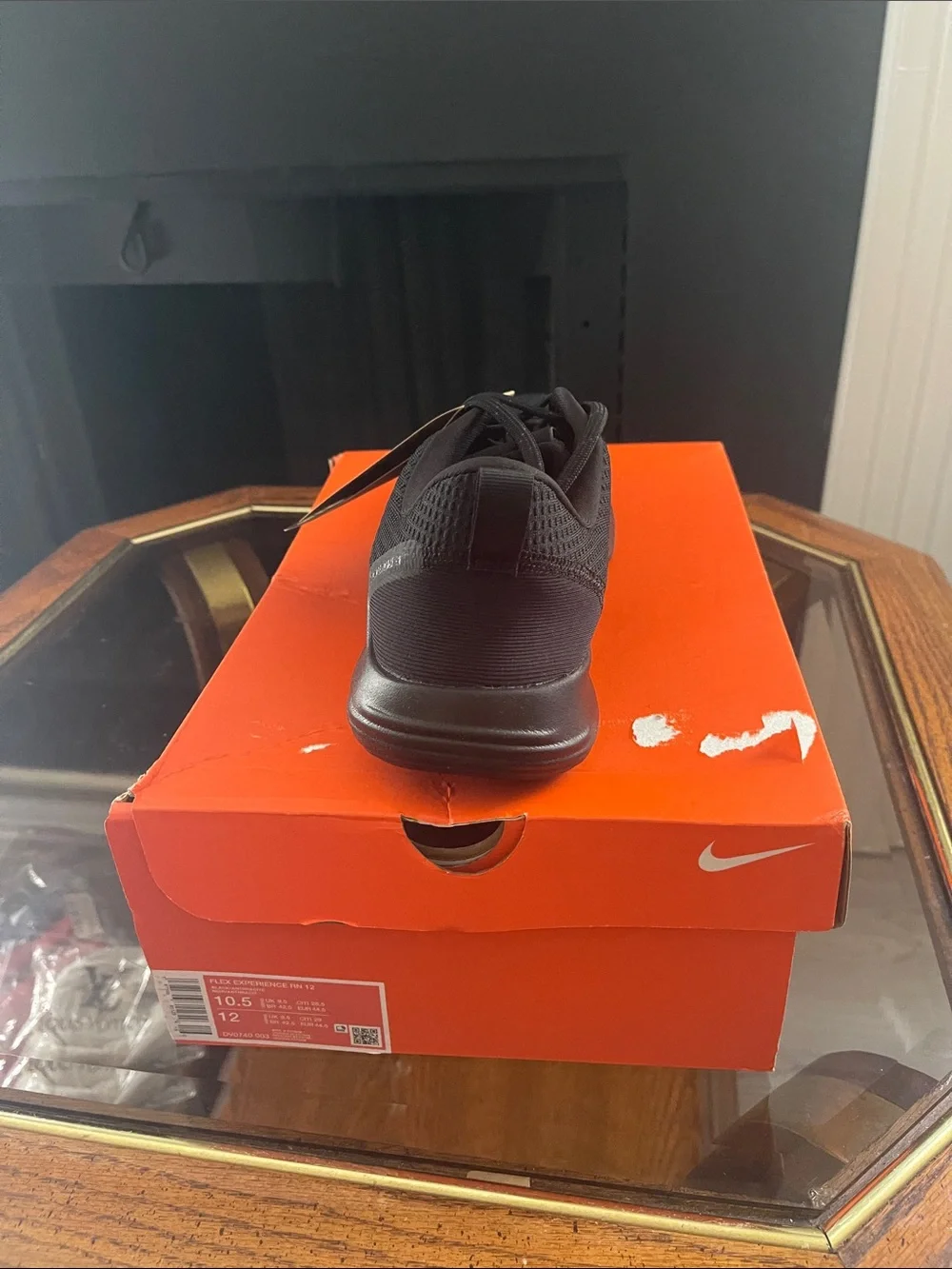 Nike Black Athletic Shoe with Dark Gray Swoosh
