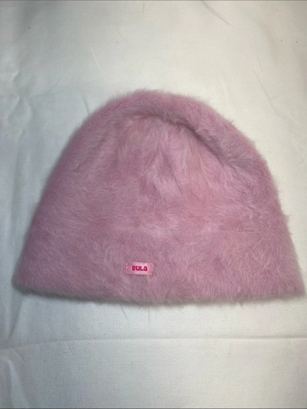 Beautiful Bula Pink Angora Blend Beanie
