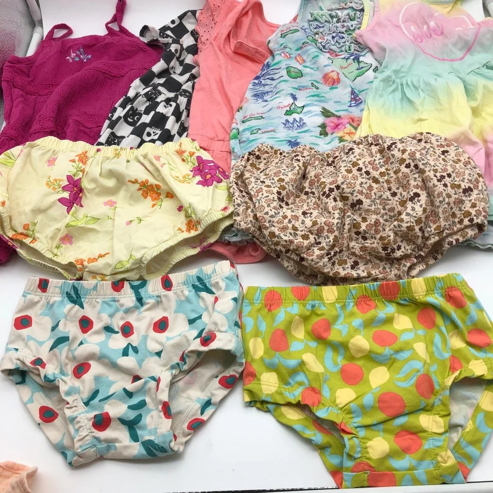 Girls 3T Spring Summer Dresses BUNDLE Bloomers Tank‎ Dress Sleeveless Floral