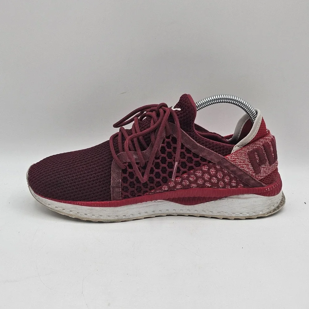 Puma‎ Tsugi Netfit Shoes Mens Size 8.5 Burgundy Ignite Mesh Sneakers 364629-04