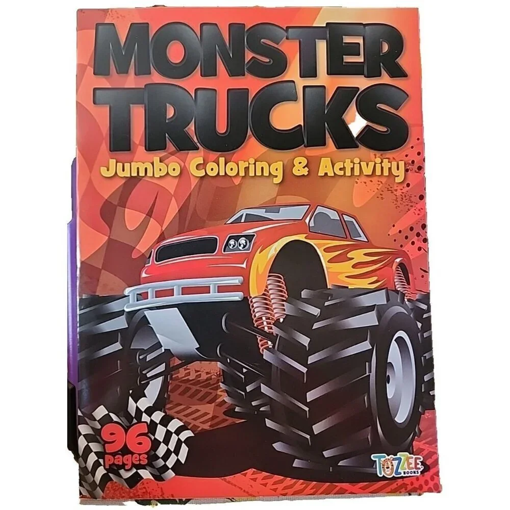 Monster Trucks Jumbo Coloring & Activity Book