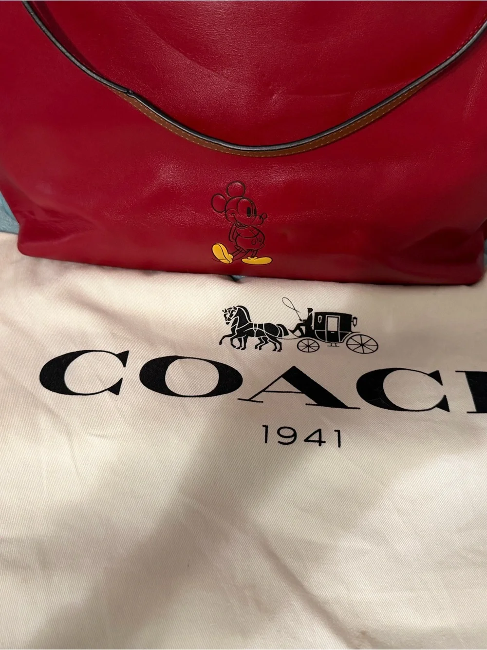 Coach leather tote
