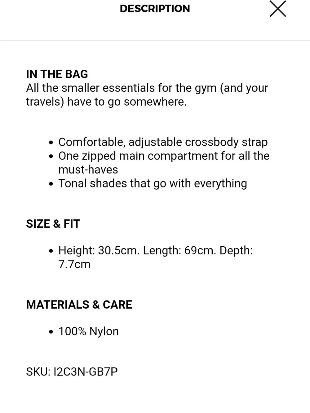 Gymshark sleek crescent