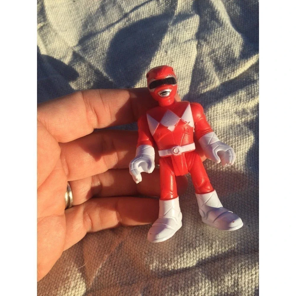 Power ranger figurine red 3” 3 in‎ toy plastic opposable limbs action figure tv