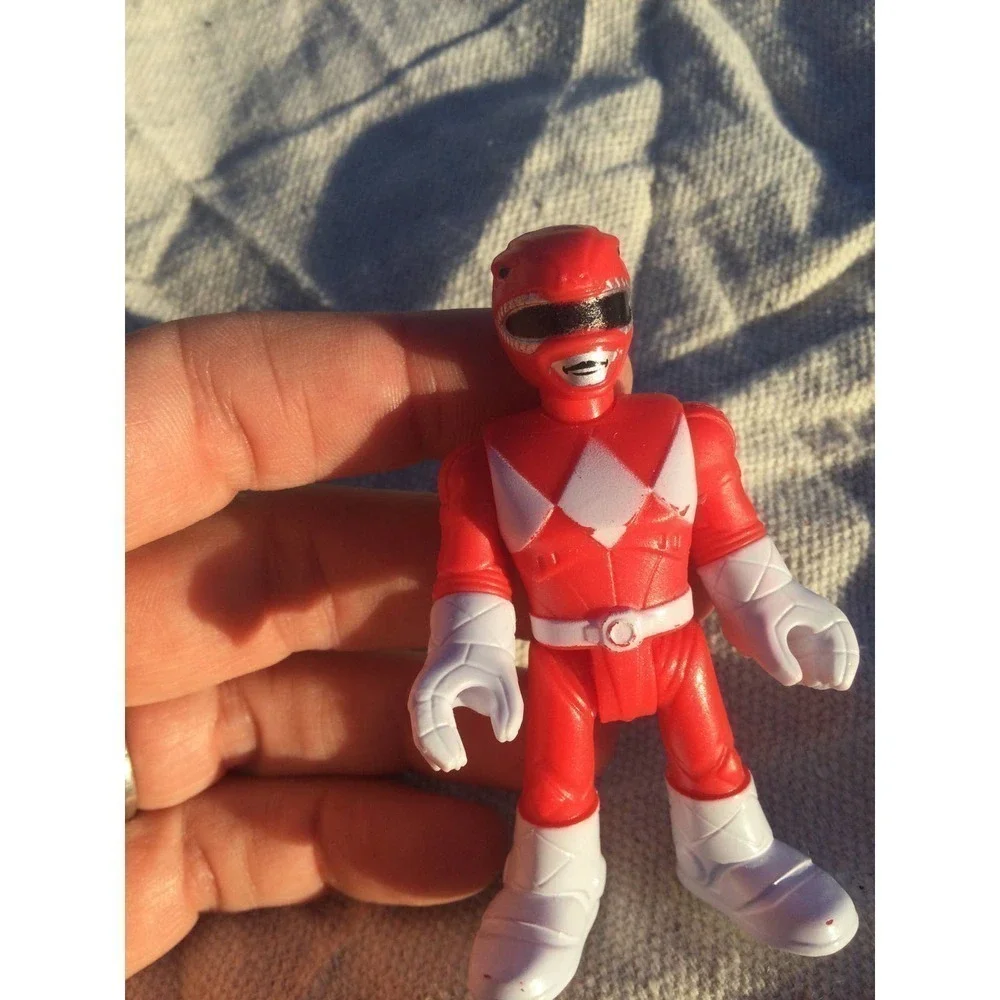 Power ranger figurine red 3” 3 in‎ toy plastic opposable limbs action figure tv