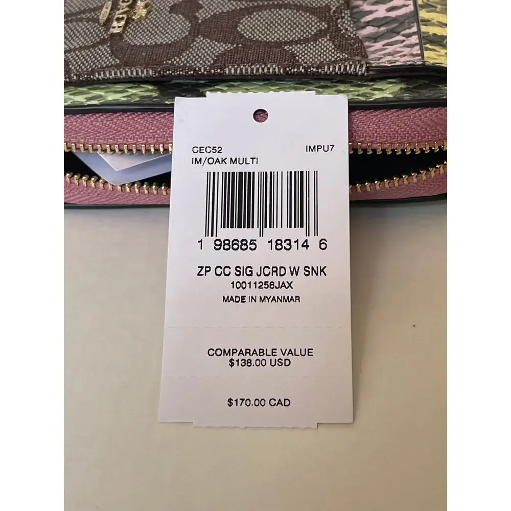 Coach zip card