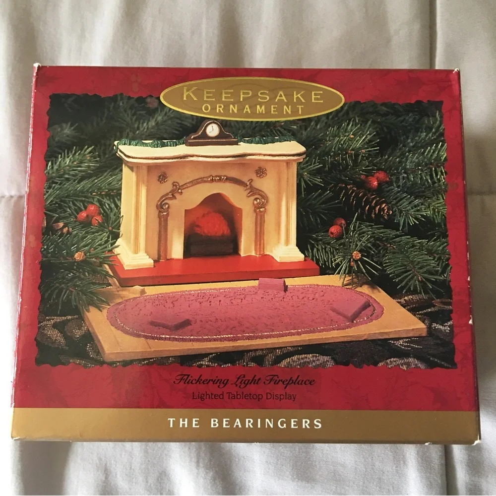 Hallmark Ornament Bearingers Flickering Fireplace