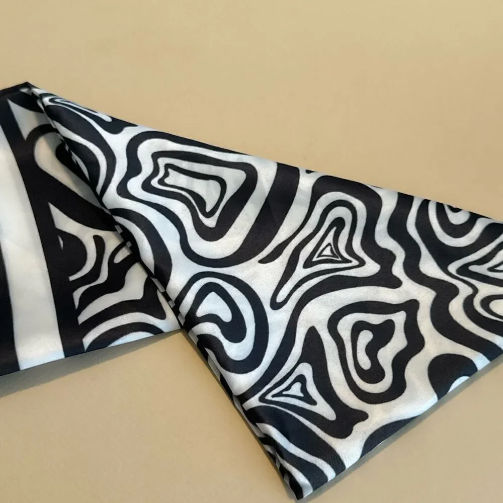 Black and White boho scarf P22